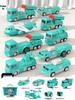 Magnetic Transforming Engineering Vehicle Toy for Boys