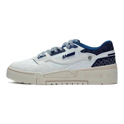 Li Ning 001 Btc Prm Duurzame Ademende Lage Top Skateschoenen Heren Skateschoenen Wit Blauw AGCT003-1
