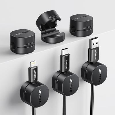 UGREEN Σετ 6 Μαγνητικών Βάσεων Καλωδίων, Μικρά Κλιπ Καλωδίων, Οργανωτής Καλωδίων με Ισχυρή Κόλλα, για Αποθήκευση Καλωδίων USB, Οργανωτής Κορδονιών και Καλωδίων,