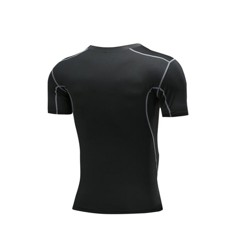 Men's Quick-Dry Compression Sports Tights & Short-Sleeve Running T-Shirt