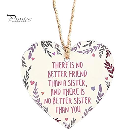 

Деревянная подвесная табличка в форме сердца, подвеска для дружбы, коллег, семьи, украшение на рождественскую елку для домашнего декора B