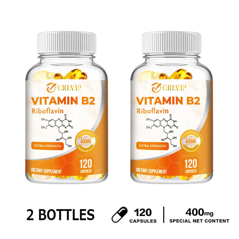 Vitamin B2 Capsules, 400mg High-Dose, Immune Support, Suitable for Men and Women
