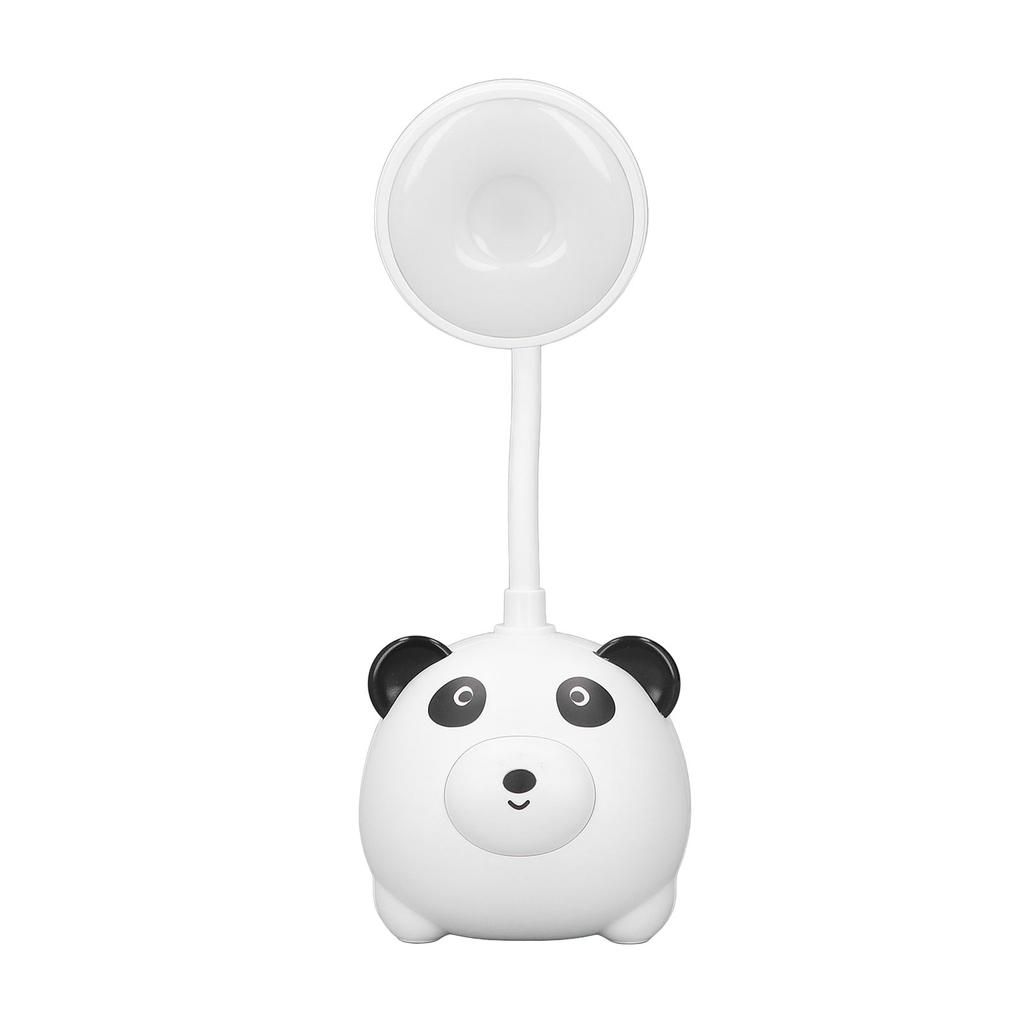 Kids Reading Light Panda Style Base Flexible Gooseneck USB Charge 600mAh LED Desk Lamp for Family