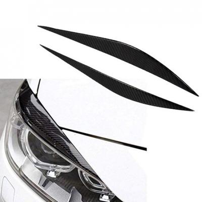 Carbon Fiber Front Headlight Eyebrow Eyelid Cover Trim For BMW 3 Series 13-19 A2