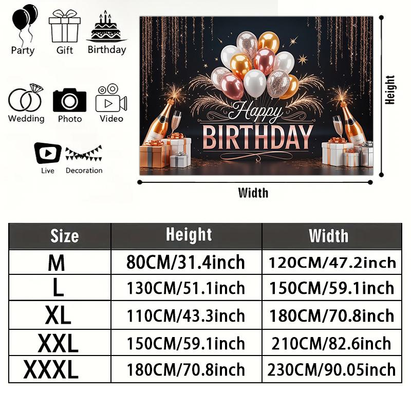Party Backdrop Birthday Photo Booth Background Front Door Decor