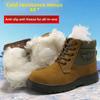 Botas de algodão espessadas de inverno Botas de cano alto com isolamento para atividades ao ar livre - Botas de caminhada no interior Sapatos de algodão masculinos Botas de plataforma