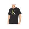 Calvin Klein Logo Print Short Sleeve T-Shirt Men Tops Black NM1903E-1W5