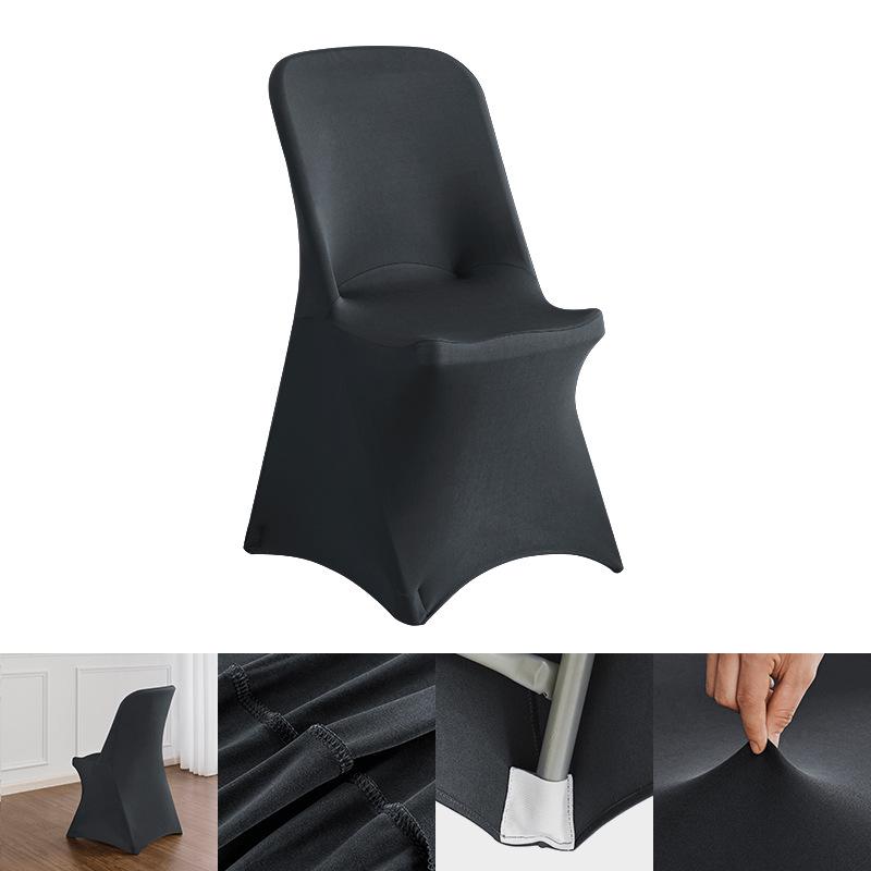 Nordische dehnbare rutschfeste einfarbige Stuhlhusse für Büro, Besprechung, Hochzeit, Bankett und Esszimmer.