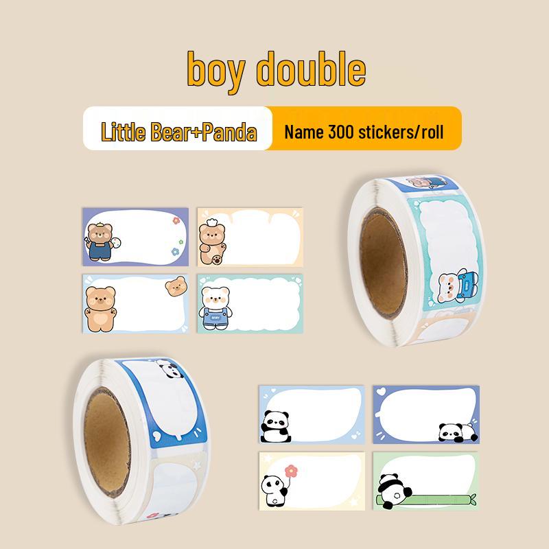 Personalisierte Cartoon-Namensaufkleber: Wasserdichte, Selbstklebende Etiketten für Kinder - Perfekt für Wasserflaschen und Schulbedarf