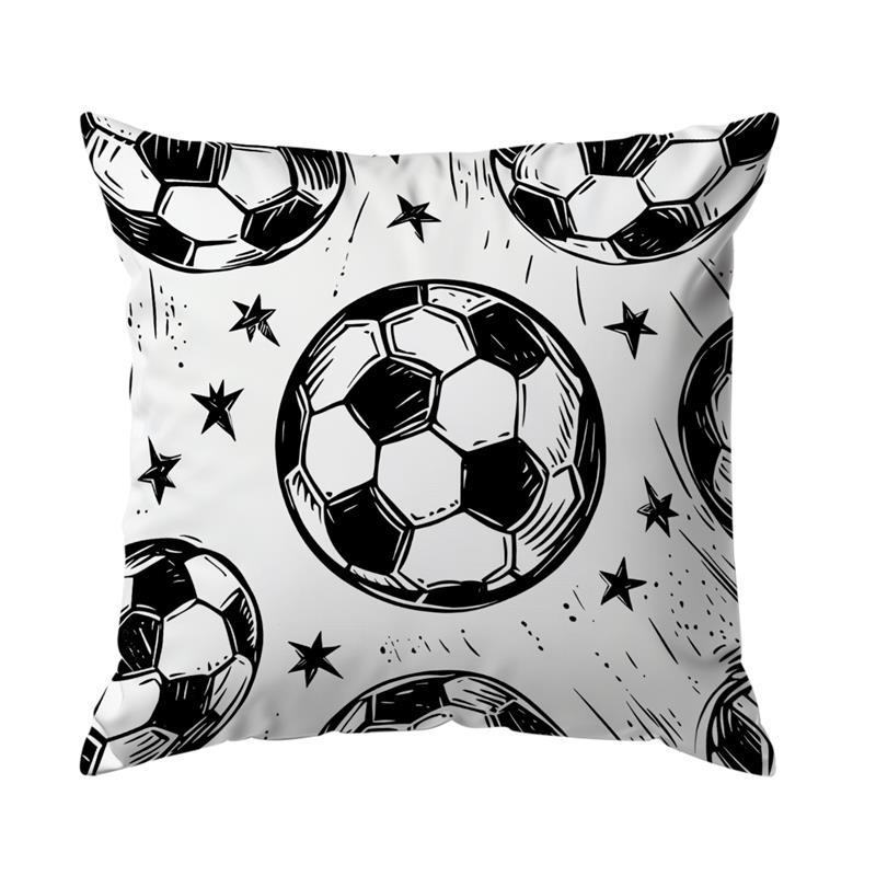 1Pc Football Pattern Cushion Covers Polyester Pillow Cover For Home Sofa Chair Bed Car Party Table Decoration