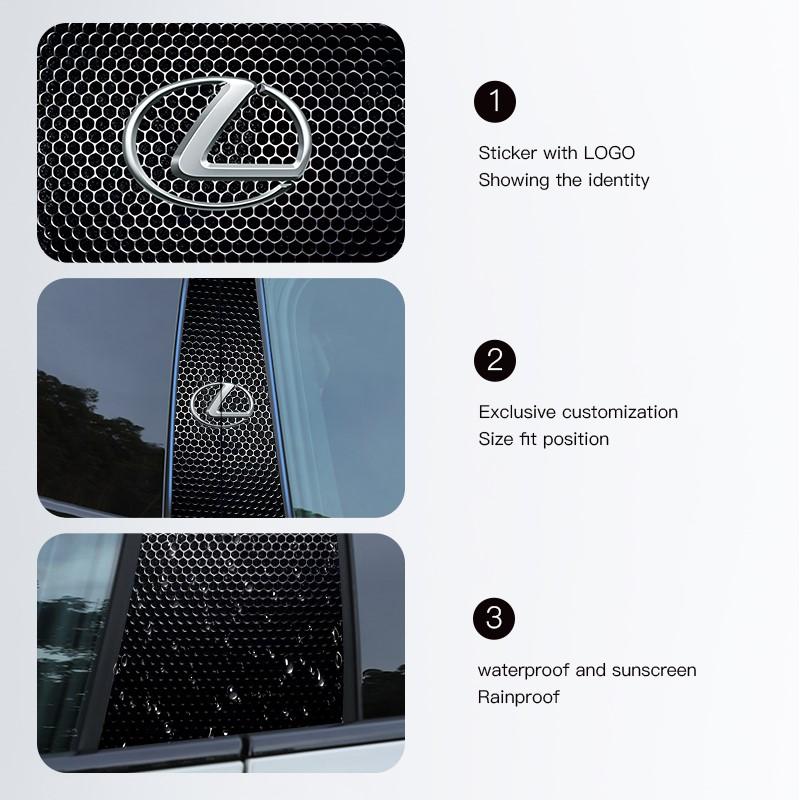 Auto-Emblem Mittelsäulen-Aufkleber Auto-Tür Dekorationsaufkleber für Lexus IS250 IS200 CT200h GS300 LS430 RX450h LX570 IS300 ES300