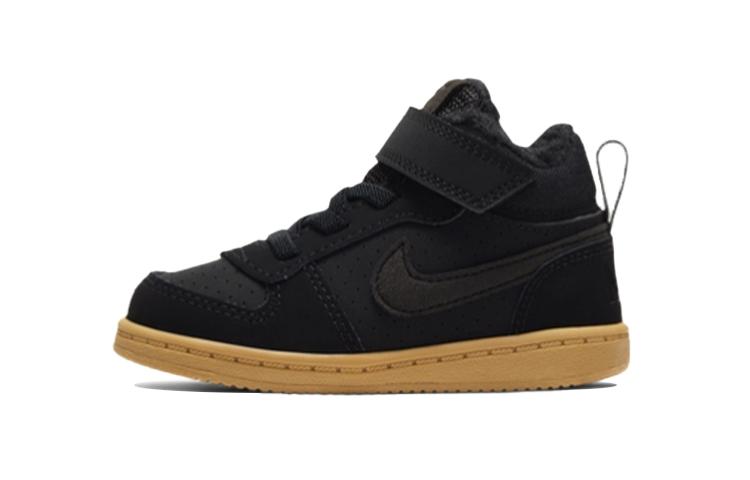 

Nike Mid Slip Resistant, Abrasion Resistant, Thermal Mid top Toddler Shoes Black Fleece Lined Infant And Toddler AV3159-002 22