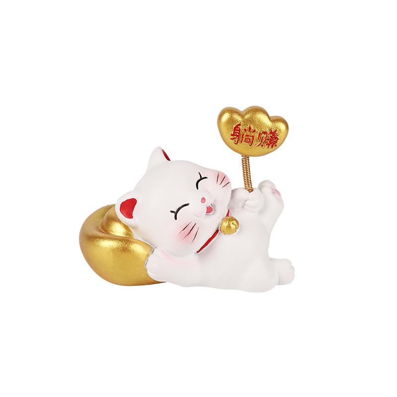 Fortune Cat Coin Spring Swing Creative Interior Cute Car Decoration Car In-vehicle Ornament