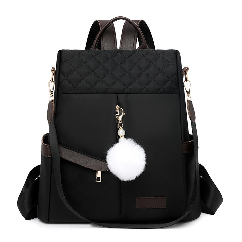 

Женская многоцелевая портативная сумка через плечо большой вместимости чёрный/коричневый