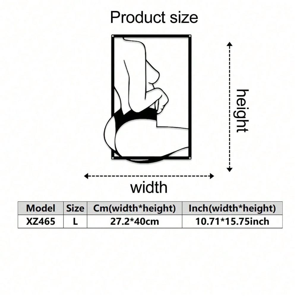 Modern Metal Wall Art Female Line Drawing Home Decor Abstract Contemporary