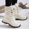 High-top Women's Boots Snow Boots Thickened Waterproof and Non-slip Velvet Outdoor Snow Boots Women's Northeast Cotton Shoes Long