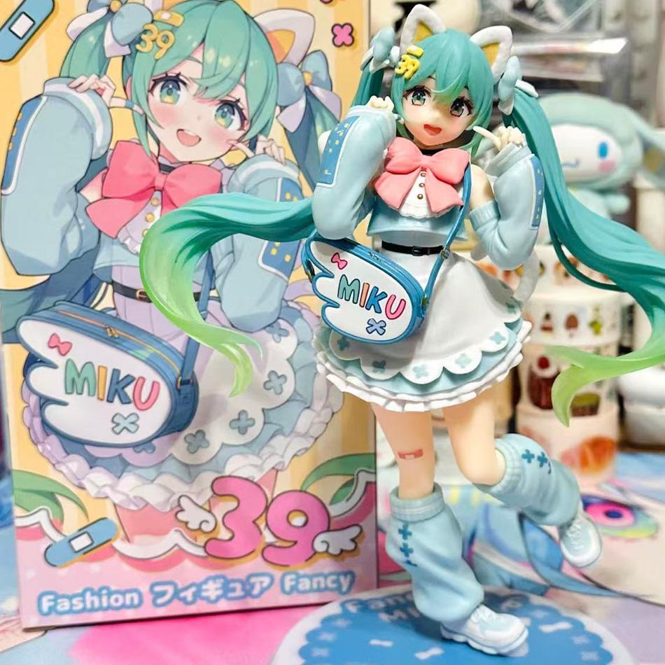 19cm In Stock Fancy Ver Hatsune Miku Fashion Figure Anime Figure Model Collector Figurine Toys for Children
