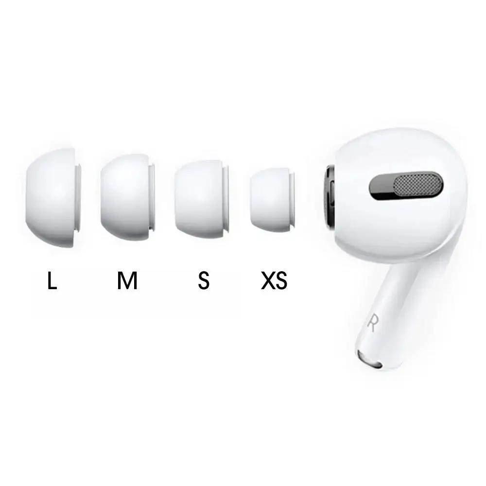 1-4 Pairs Silicone Ear Tip Cover Replacement Earbud XS/S/M/L Size Silicone Earbud Tips Covers for AirPods Pro 1st 2nd generation