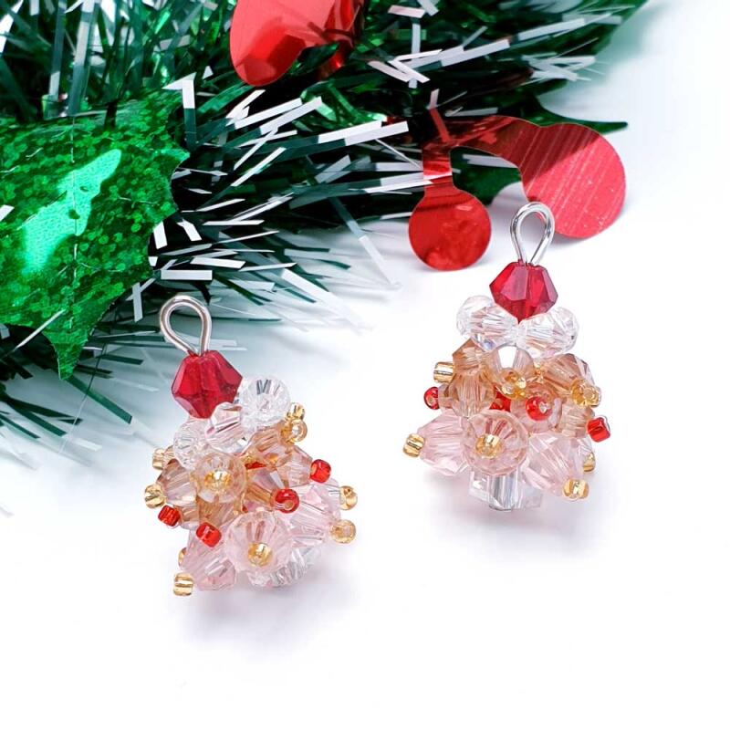 Christmas Bead Tree Pendant Charm