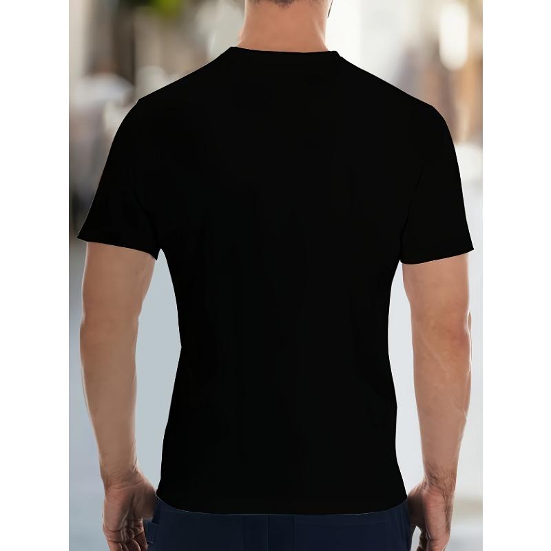 Ademend Heren T-shirt met Korte Mouwen en Subtiele Borstprint - Casual Ronde Hals Relaxte Pasvorm, Kantoor & Semi-Formeel - Veelzijdig Basis Topje