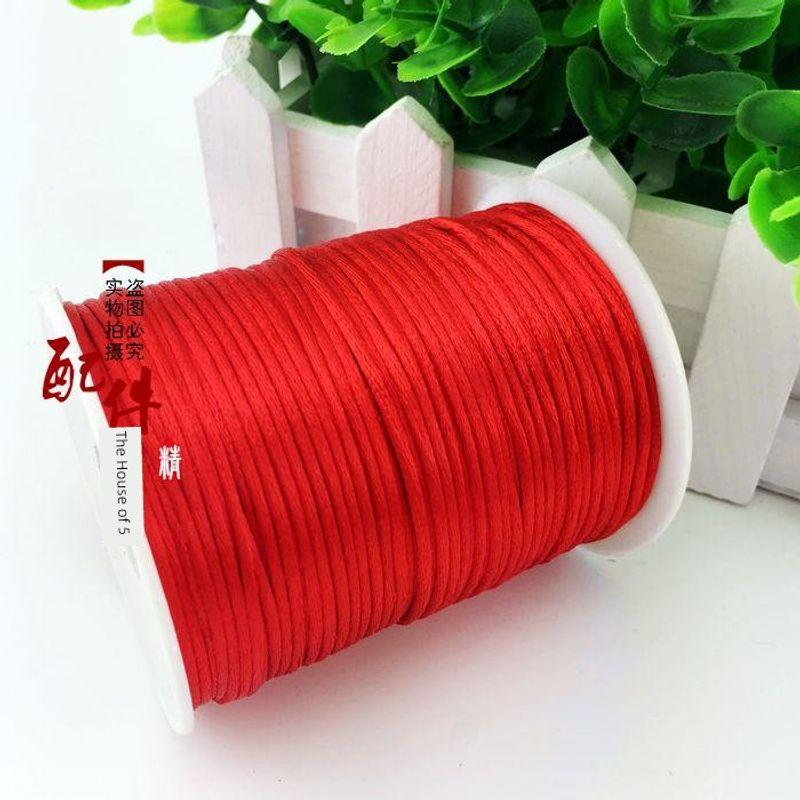 

Jade Thread Chinese Knot Rope No. 5 No. 6 No. 7 Line Thick Thread Red Rope/Line Braided Rope Hand Strap Braid Wire Special Offer Red Line 6 100 m