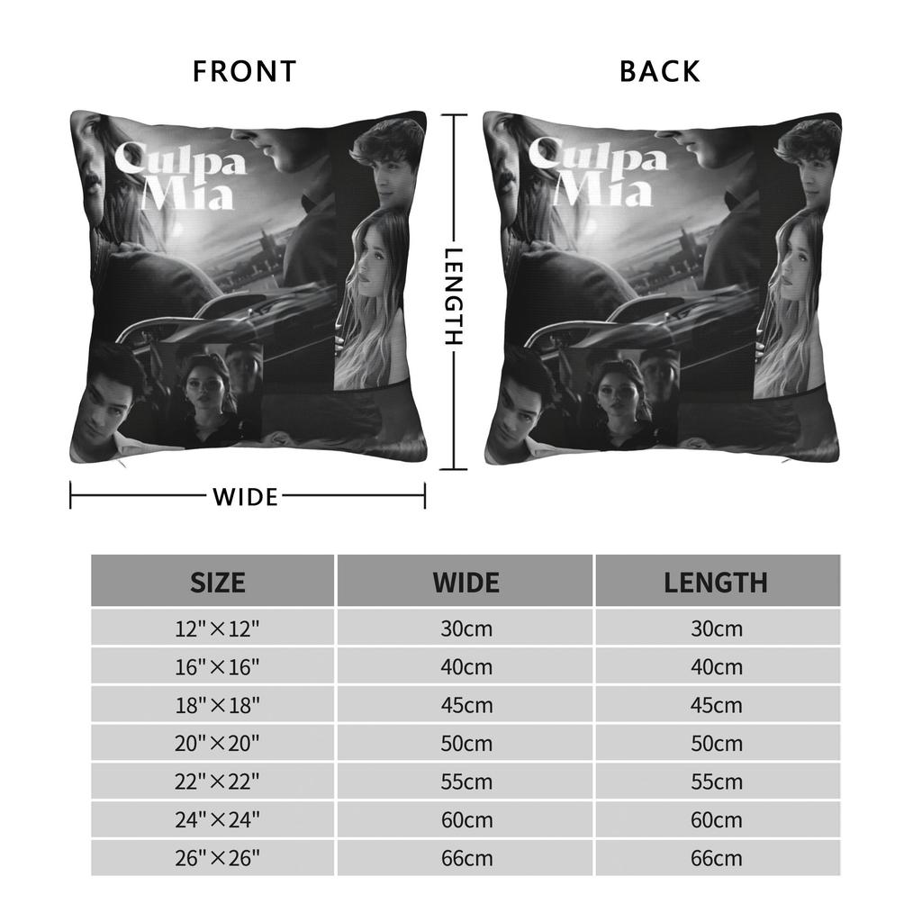 Film Culpa Mia Pillow Case  Retro Trendy Pillow Cover Soft Pillowcases For Office Car Home Decor