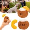 Adorável Bola de Coco de Pelúcia com Barulho para Cachorro Brinquedo Interativo Resistente ao Desgaste para Animal de Estimação Brinquedos de Treinamento para Animais de Estimação