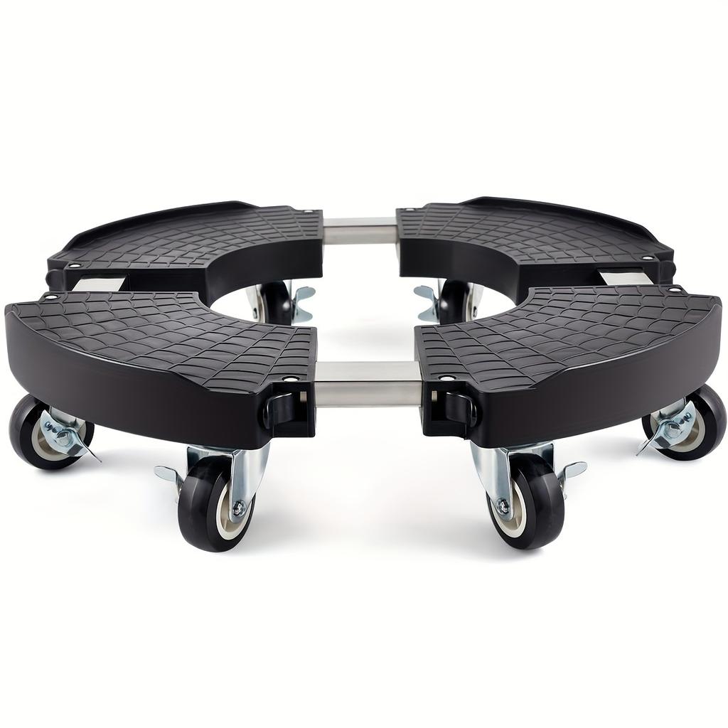 Heavy-Duty Plant Caddy with 8 Lockable Casters - Adjustable Rolling Stand, for Indoor/Outdoor Large Plants & Flower Pots