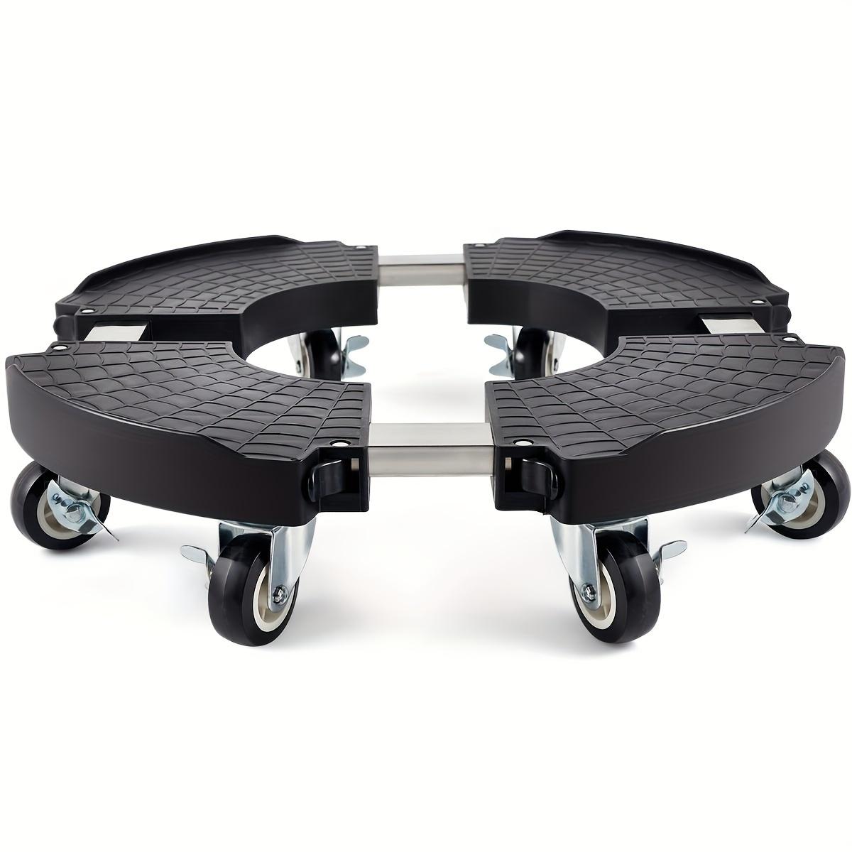 

Heavy-Duty Plant Caddy with 8 Lockable Casters - Adjustable Rolling Stand, for Indoor/Outdoor Large Plants & Flower Pots чёрный