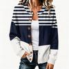 Women's Retro Printed Long Sleeve Knit Cardigan Button Front Jacket