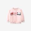 New Children's Clothing Set for Girls, Cute Pink Children's Sweatshirt, Autumn Outfit, Long Pants Two-Piece Set, Baby Cartoon Bear Trendy