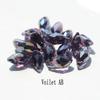 50 Stück Mehrfarbige Kristall-Tropfenperlen mit Kreuzloch Wassertropfen Facettierte Glasperle zur Schmuckherstellung Halskette Armband Ohrring DIY