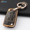 New Tpu Car Key Case Cover Shell Fob For Vw Volkswagen Golf 7 Mk7 Tiguan Mk2 For Seat Ateca Leon Fr 2 Ibiza Keychain Accessories