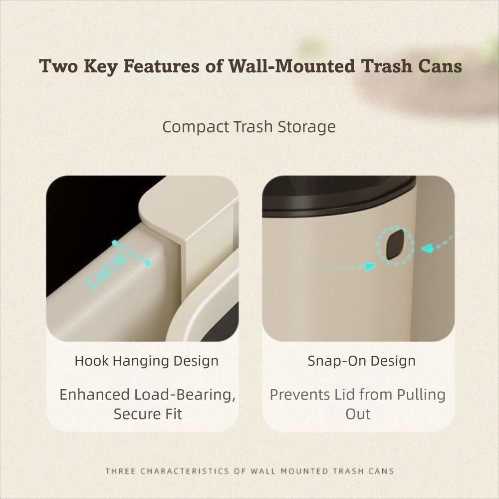 Wandmontierter Küchenmülleimer Großes Fassungsvermögen Lebensmittelabfälle Toilette Haushaltsreinigungswerkzeuge