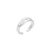 LILYKORI Silver Low Wave Ring
