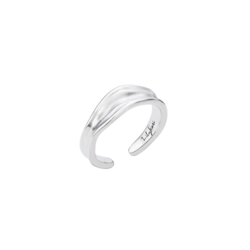 LILYKORI Silver Low Wave Ring