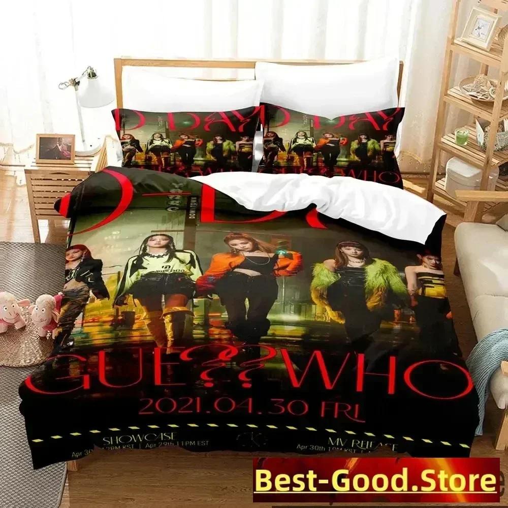 Stampa 3D Corea Itzy Loco Set Biancheria da Letto Copripiumino Set Letto Coperta Federa Piumone Matrimoniale Queen Size Set Biancheria da Letto Ragazzi Adulti