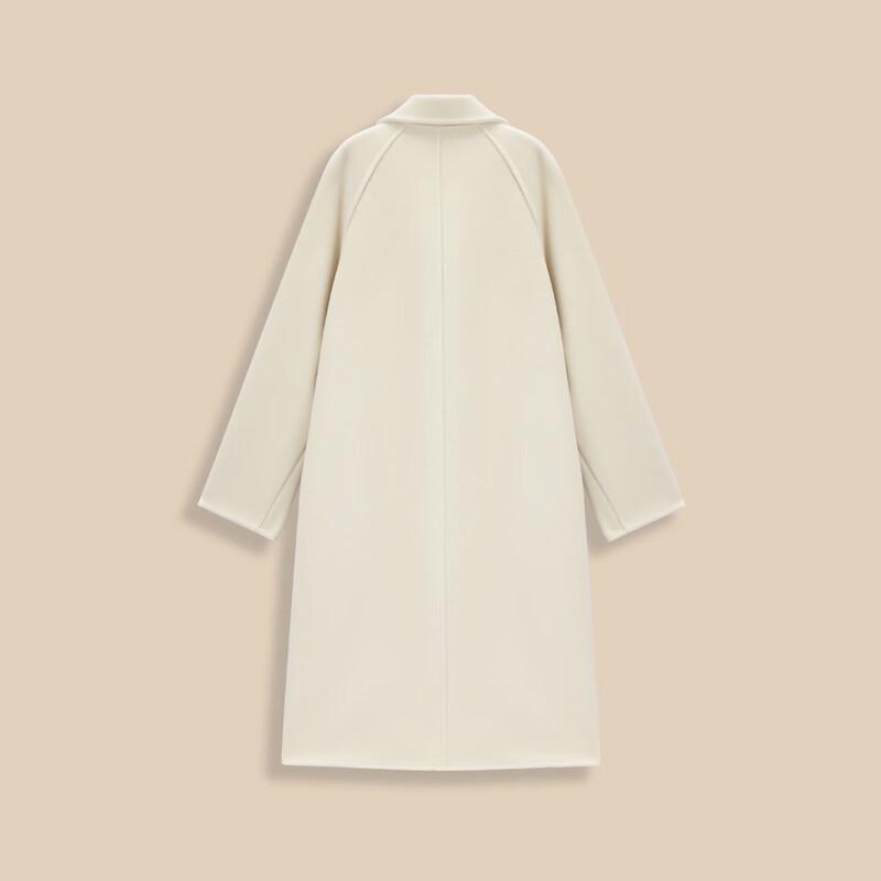 IEF Petite French Style Wool Blend Long Coat