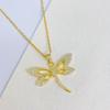  Personality Hip Hop Butterfly Necklace Color Zircon Unique Design Niche Fashion Pendant Jewelry For Young Women