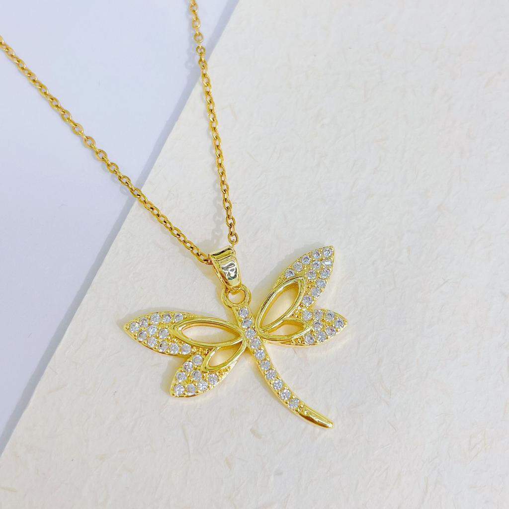 Personality Hip Hop Butterfly Necklace Color Zircon Unique Design Niche Fashion Pendant Jewelry For Young Women