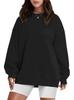 2024 Cross-Border Women's Plus Velvet Loose Long Sleeve Hoodie for Autumn & Winter