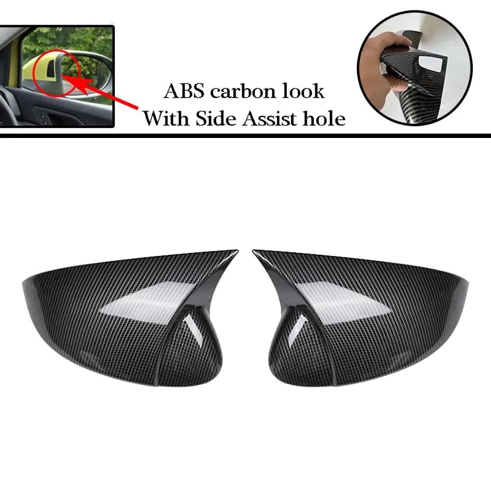 For VW Golf MK8 - Sticker Car Rearview Side Mirror Cover Sticker Wing Cap Exterior Door Rear View Case Trim Carbon Fiber