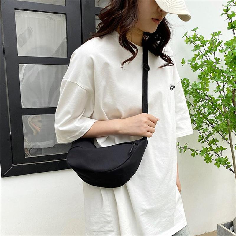 Повседневные однотонные женские сумки-хобо через плечо — фото 4