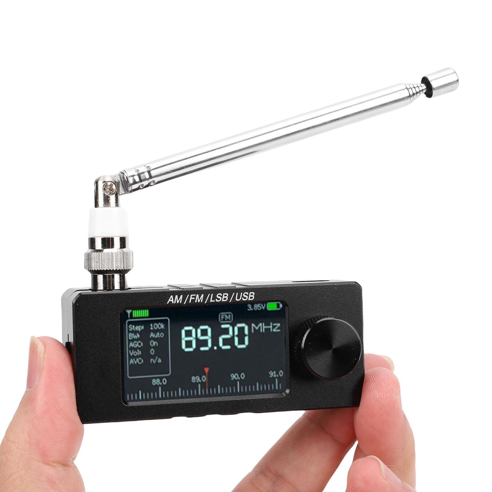 

Radio with 1.9 Inch Screen FM AM LSB USB Full Band Receiver CNC Aluminum Alloy Housing