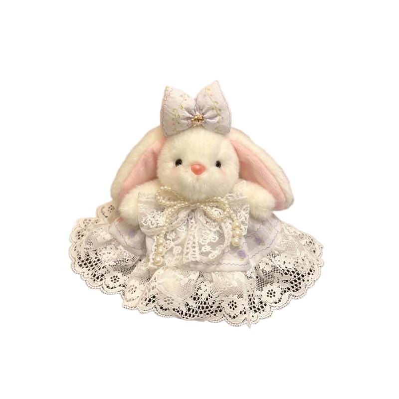 Bambola Coniglio Peluche Con Vestito Rimovibile Per Bambine Decorazione Stanza dei Giochi