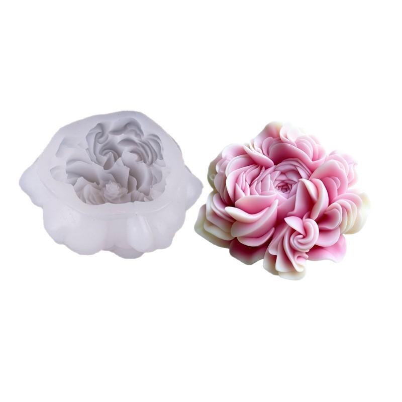 Buttercup Flower Candle Silicone Mold 3D Buttercup Soap Gypsum Craft Clay Mold Chocolate Cake Baking Supplies Valentines Day Gif