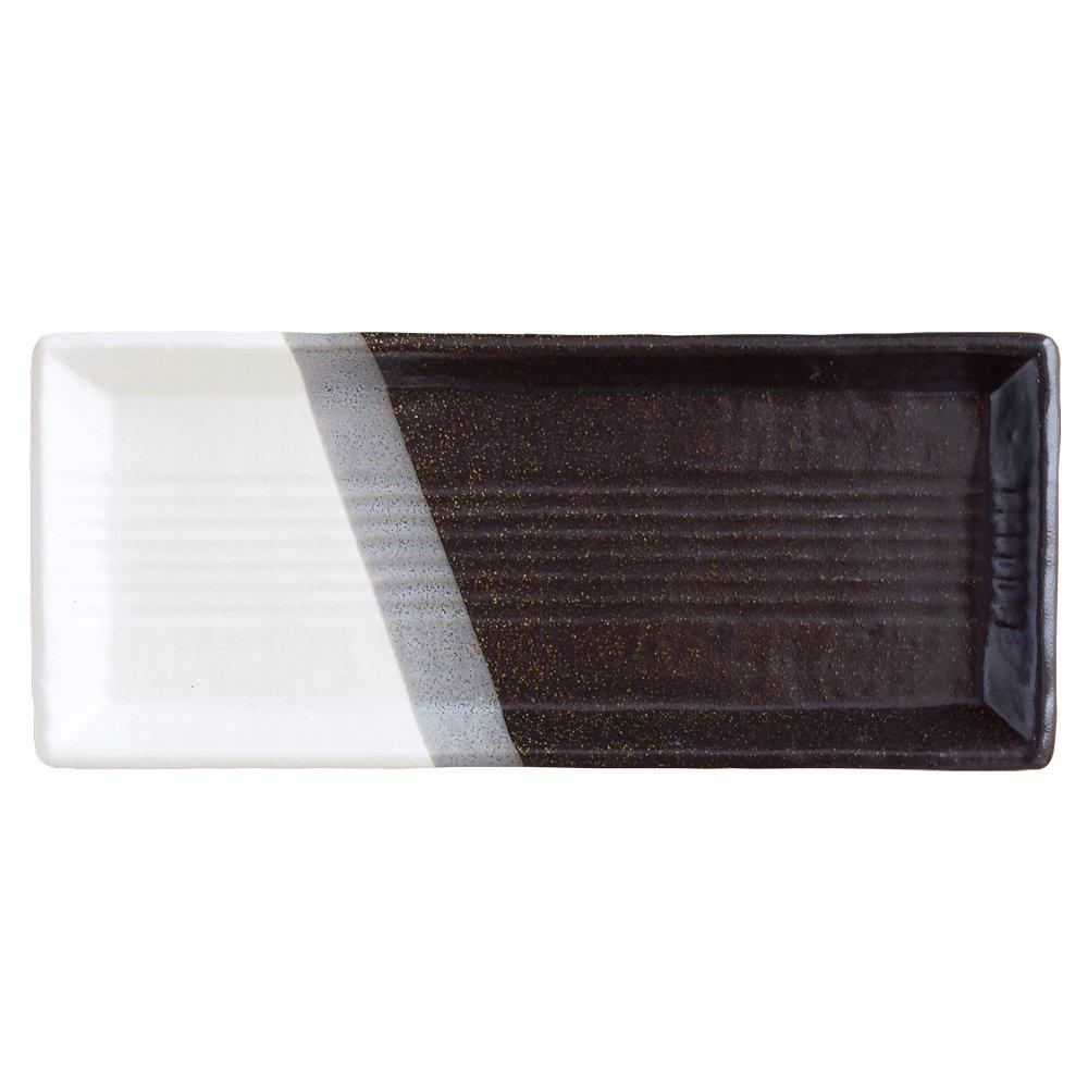 

Tableware East Japanese Tableware Rectangular Yakitori Plate Plate, Three-Color Painted, Minoruba,