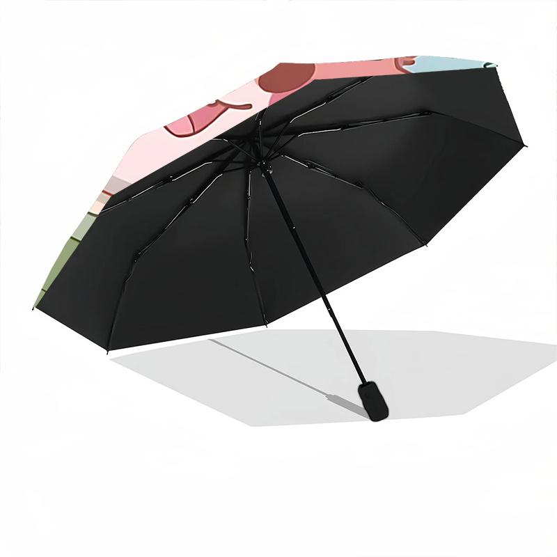 1pc Lively Fox Automatic Opening and Closing Folding - A Good Choice for Gifts, Fashionable and Convenient Umbrella With Cute Cartoon Characters, Dura