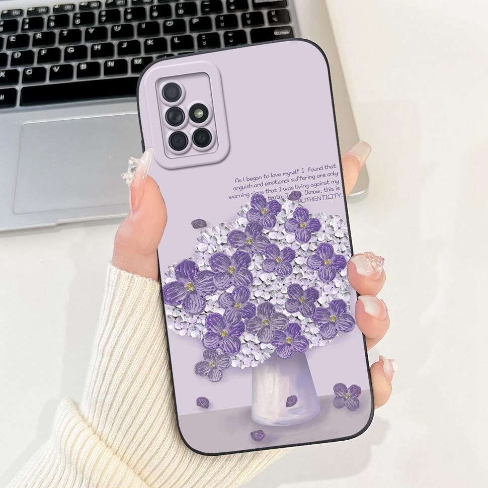 For Samsung Galaxy A71 Case Cute Panda Ultra Slim Soft TPU Back Cover Case For Samsung A71 A715F 4G Full Cellphone Phone Case