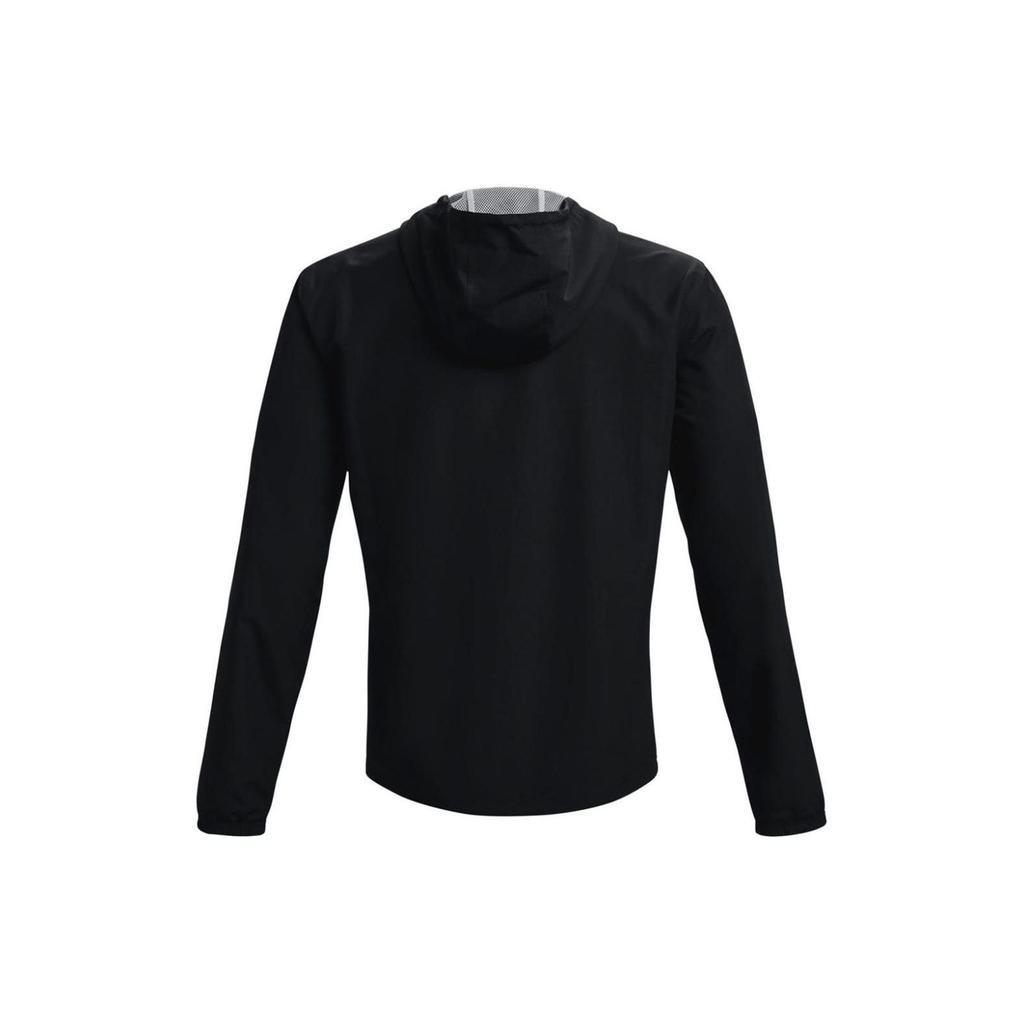 Under Armour Letter Logo Print Breathable Hooded Windbreaker Men Outerwear Black 1361621-003